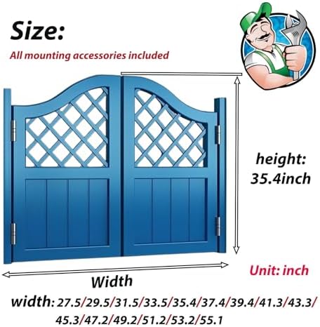 Solid Pine Cafe Swinging Doors, 180° Interior Wood Saloon Doors with Hinges for Stairs, Bathroom, Bedroom, Balcony - Auto Close, Natural Finish (W41.3 xH35.4)
