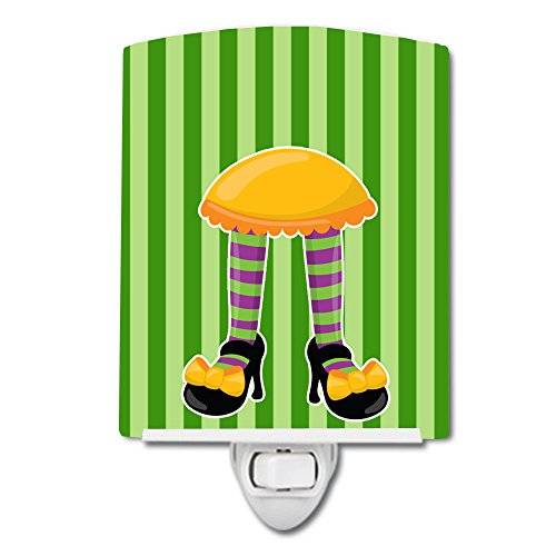 Lámpara de mesa de noche con pies de bruja cerámica