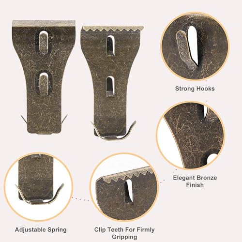 Image of Brick Clips 10 Pcs Brick Clips for Hanging Outdoors Heavy Metal Brick Wall Hangers for Outside Home Decor Brick Hooks for 2-1 /4 Inches to 2-3 /8 Inches High Bricks