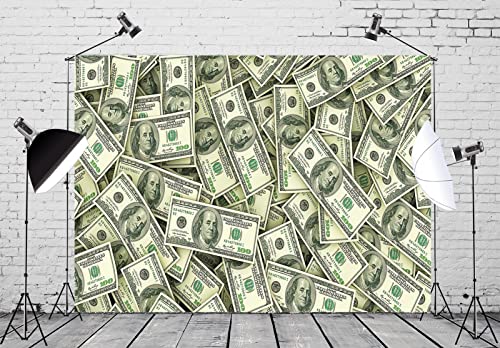 Fond billets dollar US tissu argent impression haute définition BELECO 3x2m