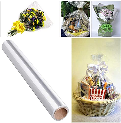 Clear Cellofaan Wrap Roll Crystal Clear cellofanen roll 2,5 Mil Dikheid Lange Film voor Geschenken, Manden, Hamper… - Afbeelding 5