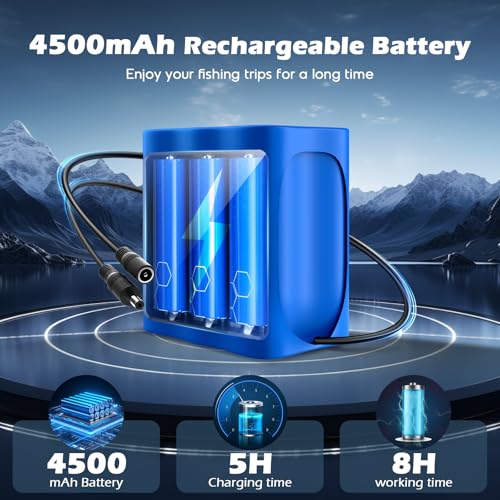 Image of Underwater Fishing Camera, Onbeam 7 Inch Ice Fishing Camera with DVR, 12pcs IR Lights Fish Camera, Portable 1000TVL Underwater Fish Camera 15m for Sea, Lake, Boat, Ice Fishing (8GB SD Card Included)
