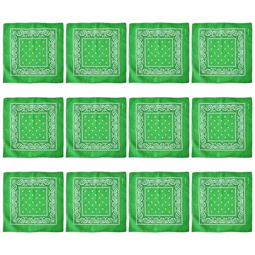 MEIBAOGE 12 pañuelos cuadrados grandes con estampado de flores de anacardo para la cabeza para actividades al aire libre