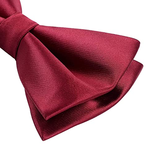 Image of HISDERN Bow Ties for Men Pretied Bowties Classic Formal Business Bow Tie Adjustable Tuxedo Bowtie for Wedding Party