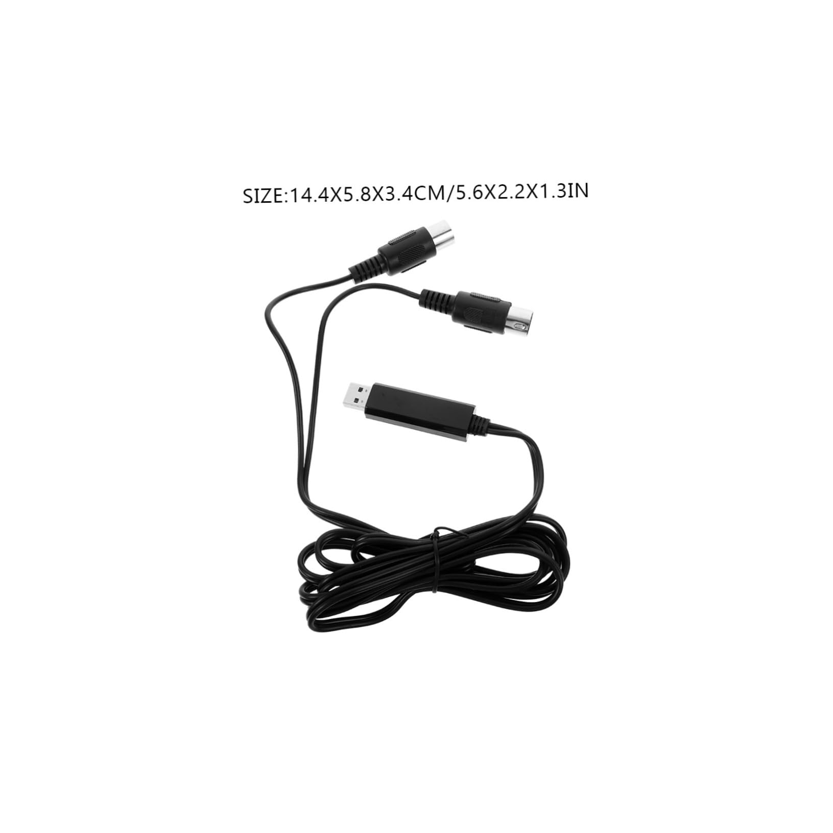 Abaodam 2pezzi Cavo Midi Usb Professionale Per Tastiere Musicali Adattatore Per Pc e Laptop Trasmissione Dati Veloce e Stabile Compatibile Con Windows e