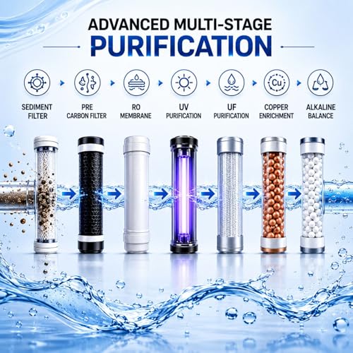 Image of Star RO Water Purifier | Advanced Purification with UV + UF + TDS Controller | 12L Storage | Made In INDIA | Saves 60% water| Smart LED Display | Wall-Mount & Countertop [BLACK]