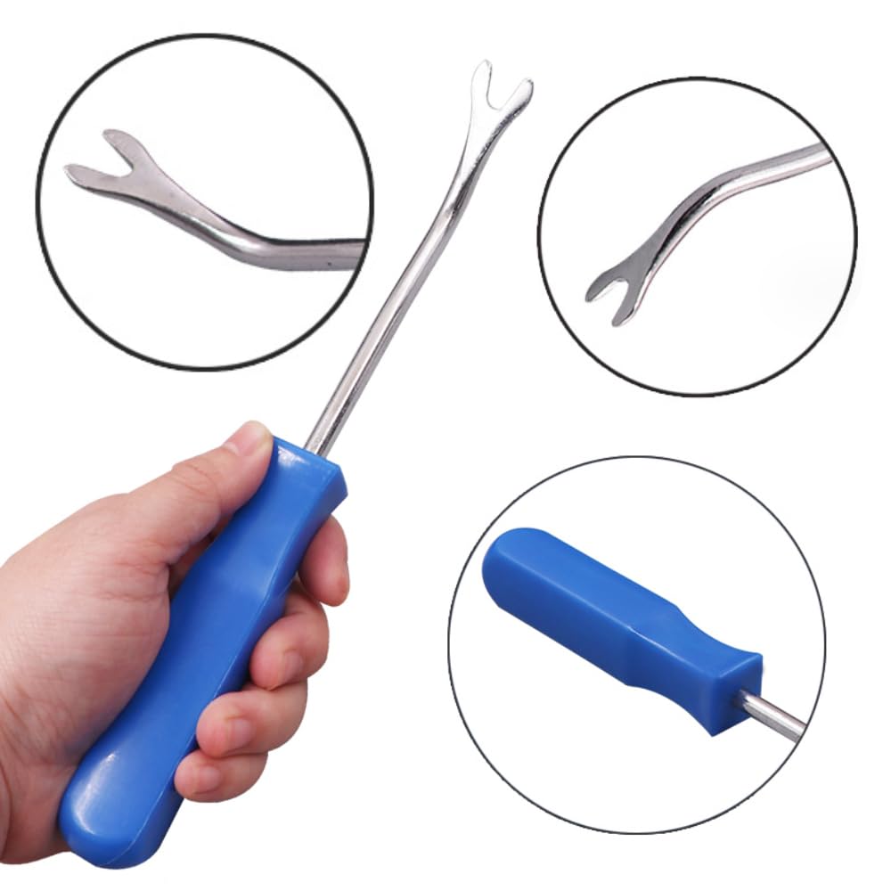 Strumento Rimozione Chiodo 2 Pezzi Tack Puller Estrattore Rivetti Sollevatore Chiodi Nail Puller Estrattore del Chiodo Cacciavite Chiodo Rivetto Tack Estrattore Strumento Rimozione dei Chiodi