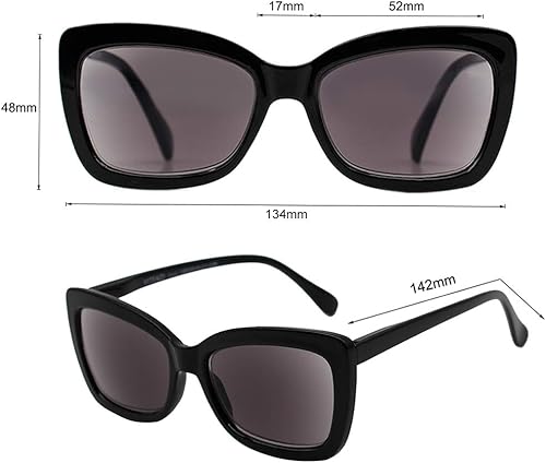 Miniatura 10 de VITENZI Lentes de sol de lectura completa para mujer lentes de sol de lectura tintados con lectores completos integrados Carpi M