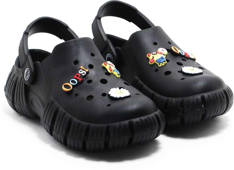 Image of Unisex Kids Clogs Soft Anti Skid Mules Sandals with Adjustable Back Strap Indoor & Outdoor Slipper for Boys & Girls Everyday Use Waterproof Jibbex Slides