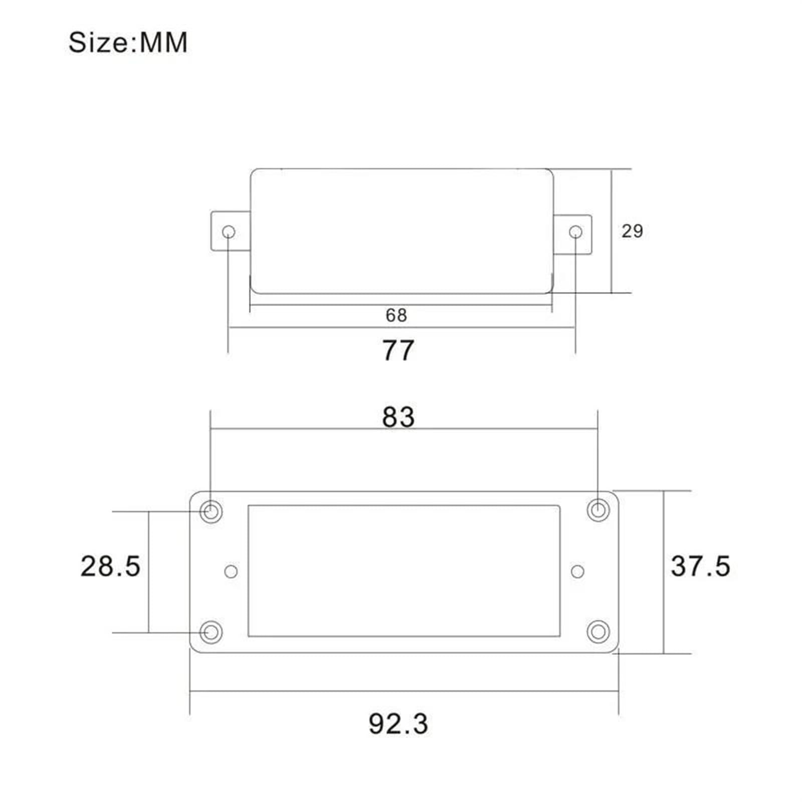 Piezas Y Repuestos Para Guitarras Eléctricas Pastilla Para Guitarra Eléctrica Mini Humbucker Sellada Con División De Bobina De Mástil Y Puente Para Guitarra LP, Negra, Cromada Y Dorada, 68 X 29 Mm(2PC
