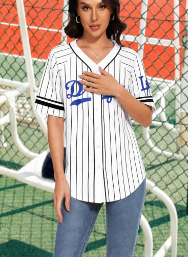 Image of Baseball Jersey Women Baseball Shirts Baseball Team Button Down Jerseys