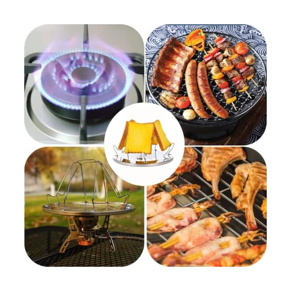 Camping Toaster Für Kocher, 4 Scheiben Tablett Brot Toaster für Familien Outdoor Gasherd Kocher Picknick Faltbares – Bild 7
