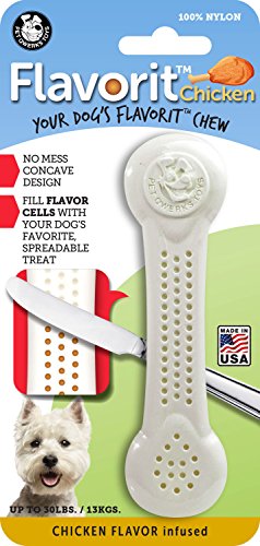 Pet Qwerks Flavorit Nylon Bone, Medium, White Chicken