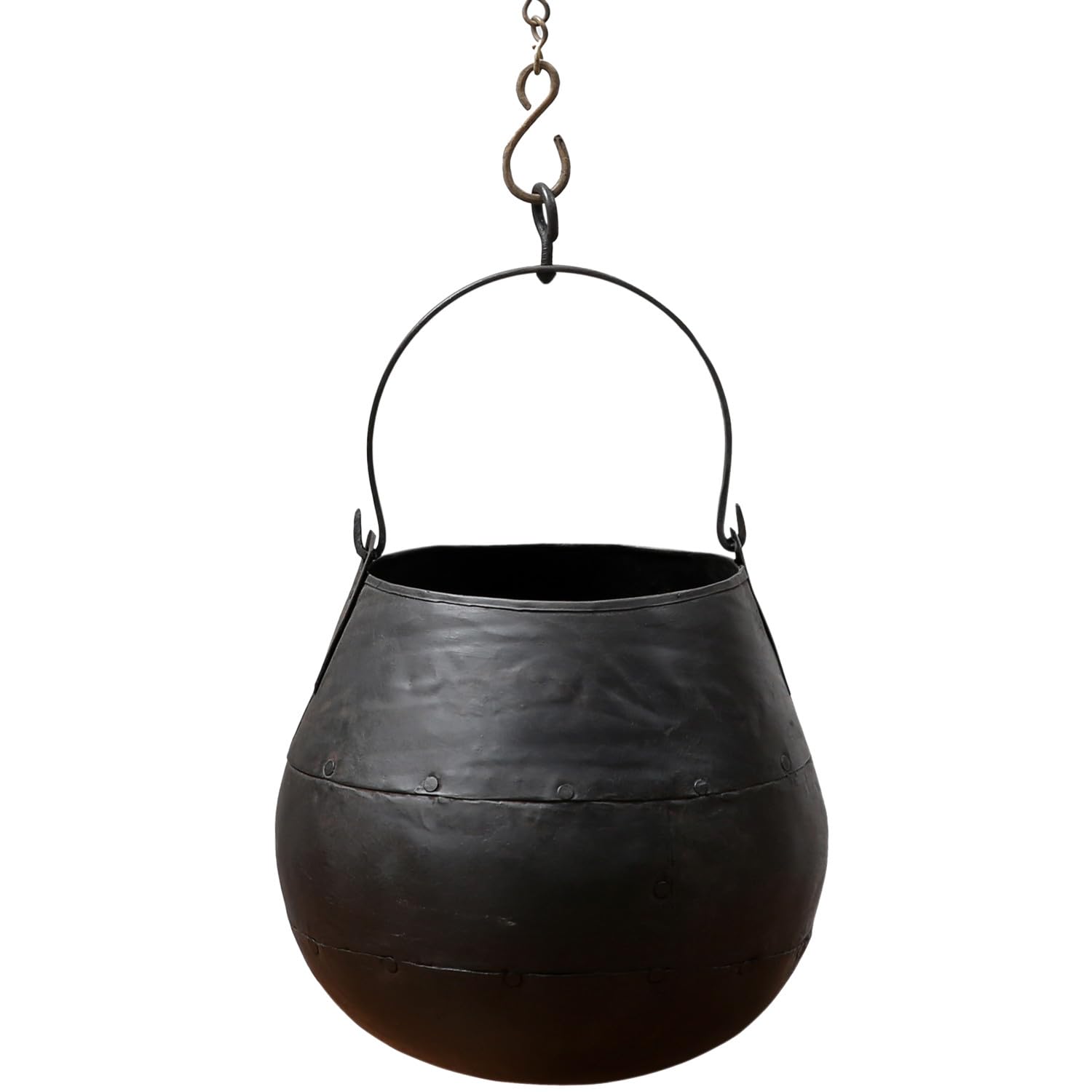 Marrakesch doniczka na kwiaty w stylu vintage, wisząca, z metalu, 25 cm, doniczka na zioła, dekoracja balkonowa, wisząca donica na kwiaty jako skandynawska dekoracja i dekoracja ogrodowa
