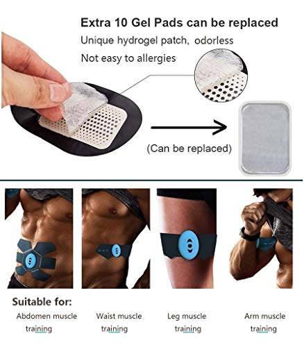 Image of Agam Abs Trainer Replacement Gel Sheet for EMS AB Trainer Replacement Gel Pads for All Abdominal Belts Muscle Trainer (Pack of 20)