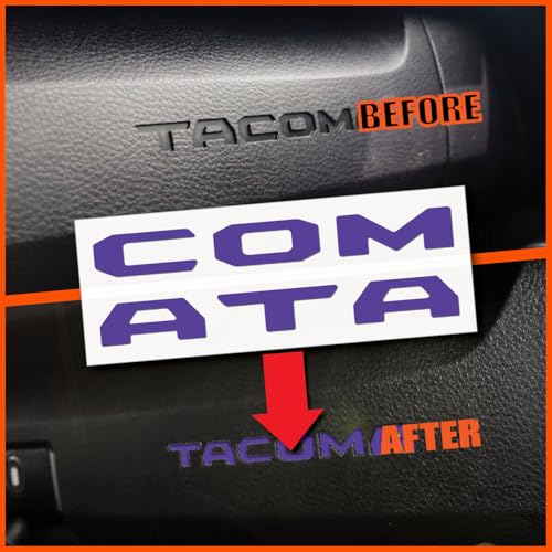 Image of (2 Sets) Prime Series UV Weatherproof Vinyl Decals for Glove Box Dashboard Letter Inserts Compatible fits Tacoma 2016-2023 (Gloss Purple)