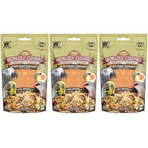 Higgins 3 Pack of Worldly Cuisines African Sunset Bird Treat, 2 Ounces Each Cover