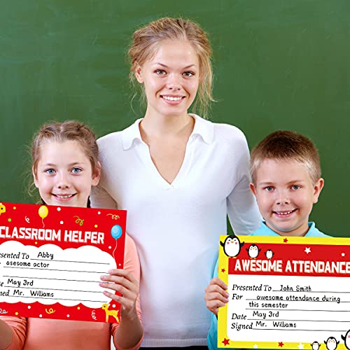 40Pcs Student Of Award Certificates Recognition Achievement With Stickers 8.5” X 11” Graduation Classroom Supplies #TOP4