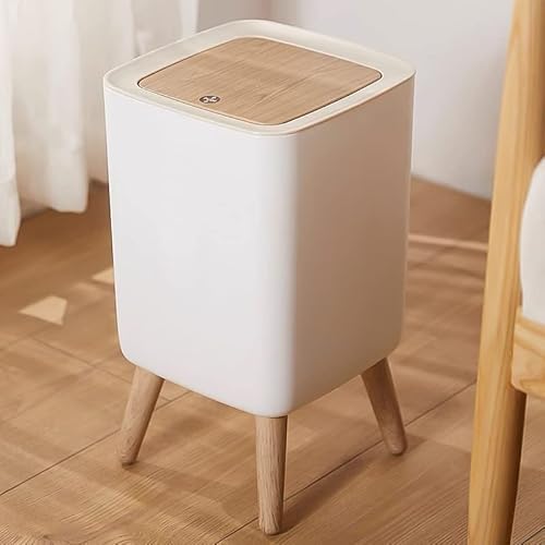 Small Trash Can With Lid, Bathroom Trash Can With Lid,2.6 Gallon Office Garbage Can Waste Basket With Push Button, Nordic Small Trash Bin For Bedroom, Toilet, Kitchen,Pet Proof Trash Can #TOP4