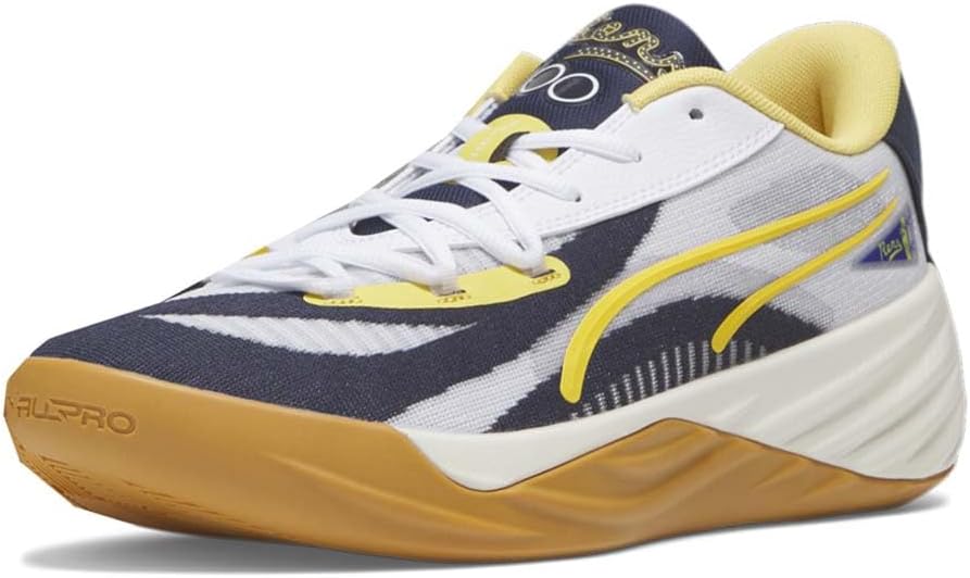 Puma Mens All-Pro Nitro Black Fives Blue Athletic Basketball Shoes 11
