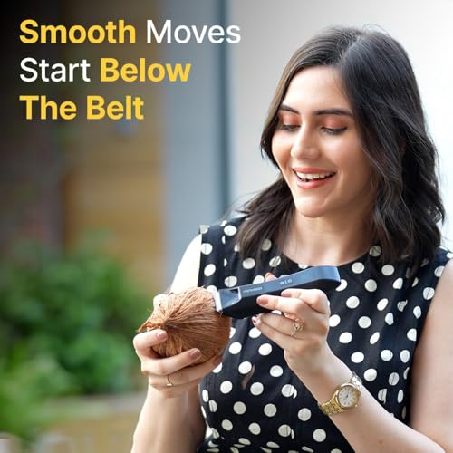 Image of MENHOOD Trimmer 4.0 Foil and Ceramic Dual Head Body Ball Pubic Hair Trimmer for Men Manscaping Closest Shave No Nicks IPX7 Waterproof LED Spotlight USB-C 150 Min