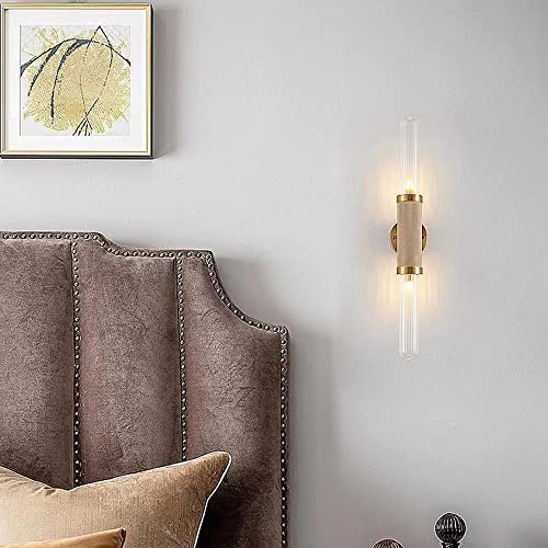 Aplique de pared de vidrio para tocador con iluminación moderna G9 2