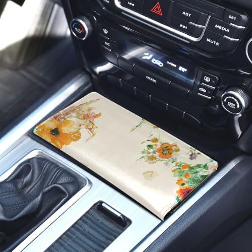 Organizador de auto cuero floral miniatura 4