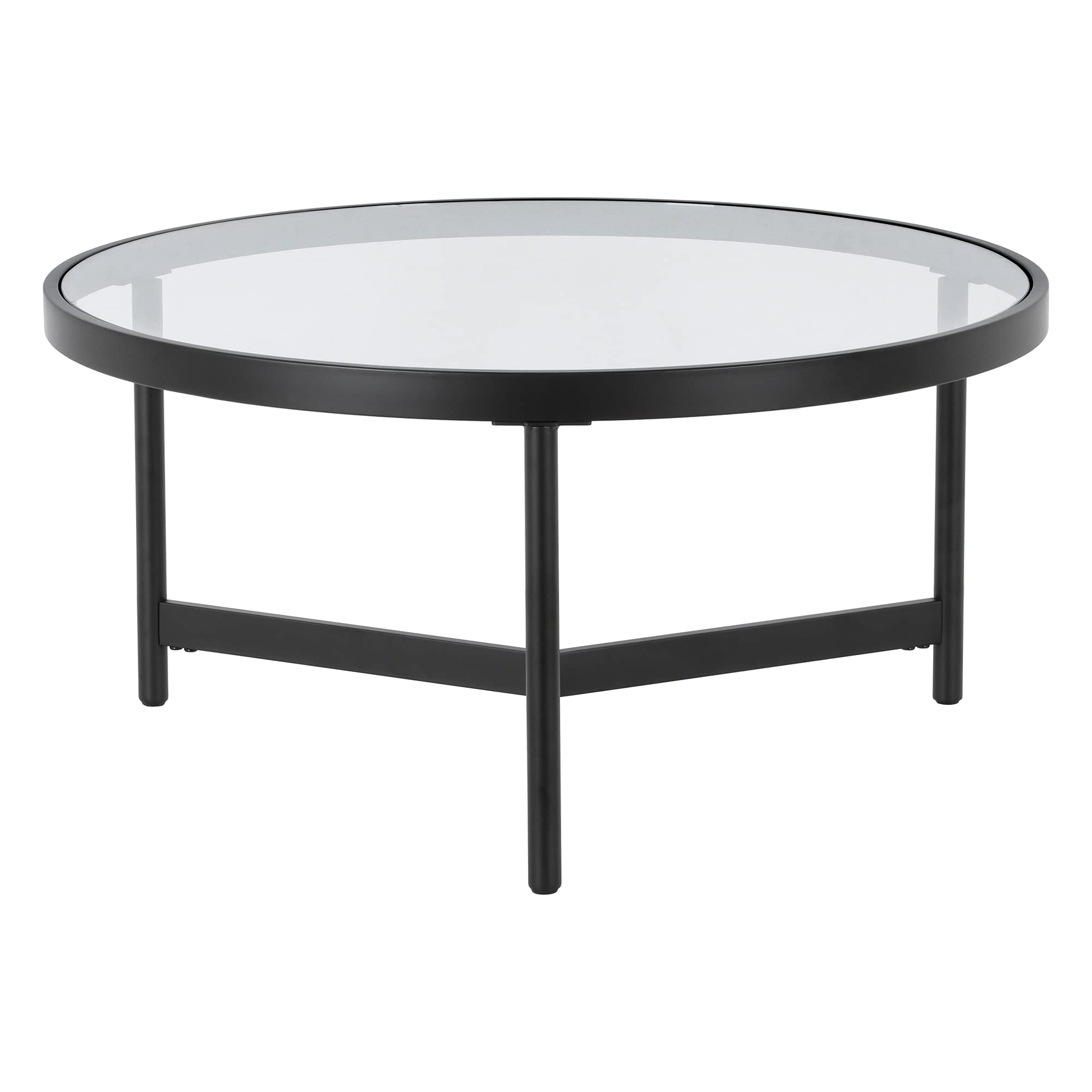 Henn&Hart Yara Coffee Table, 32" Wide, Black