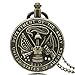 FUNNYBSG Orologio da Taschino, Collana con Ciondolo Orologio da Taschino al Quarzo dell'Esercito Militare Americano Vintage con Catena Regalo per Compleanno, Natale, Donna, Uomo