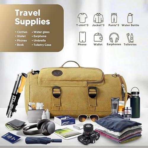 Image of KARRIER Denim Travel Backpack | Multipurpose Duffle, Trekking, Camping, Cycling, Tourist & Tactical Rucksack for Men & Women