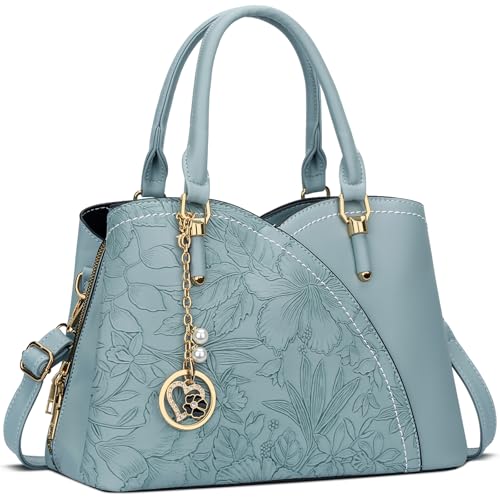 KKXIU Triple Compartments Purses and Handbags for Women Fashion Ladies Satchel Shoulder Top Handle Bag