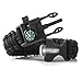 X-Plore Gear Emergency Paracord Bracelets | Set of 2| The Ultimate Tactical Survival Gear| Flint Fire Starter, Whistle, Compass & Scraper | Best Wilderness Survival-Kit - Black(M)/Black(M)