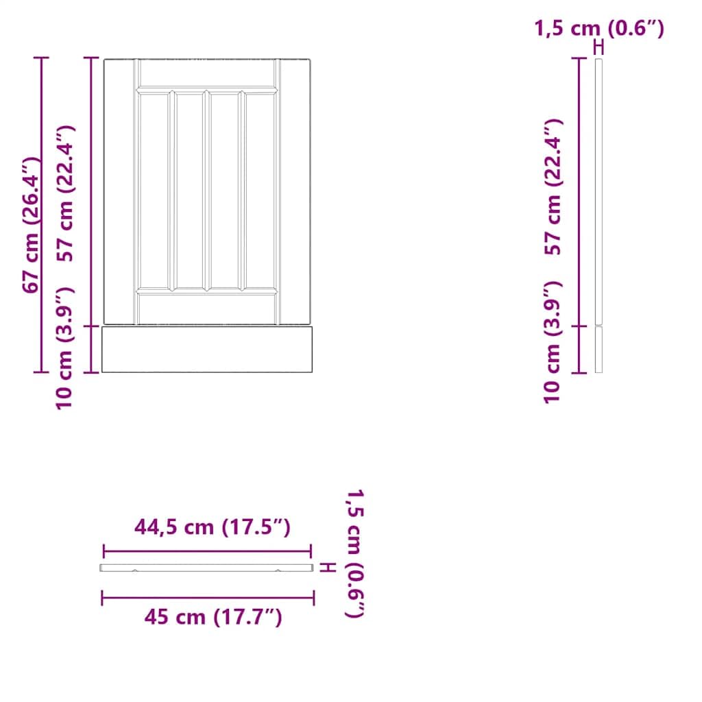 Tomostar Façade de Porte Lave Vaisselle, Panneau de Lave-Vaisselle Accessoire pour Lave-Vaisselle Cuisine Lucca chêne Sonoma Bois d'ingénierie
