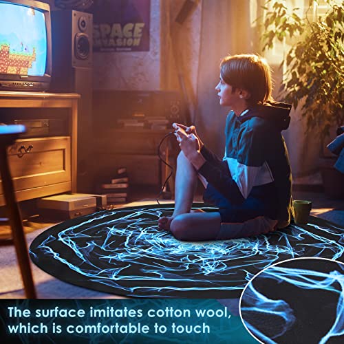 Gaming Chair Mat For Carpet, 47" Round 3Mm Thick Rubber Computer Office Chair Mat For Hardwood Floor, Anti-Slip Rolling Chair Mats For Gaming Room Office And Home Floors Protector #TOP6