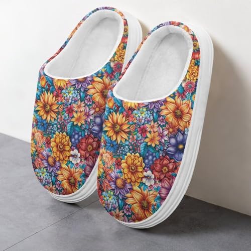 ZDCUSTOM Arch Support Slippers for Women Men House Bedroom Slippers Memory Foam Thick Bottom Backless House Home Shoes4