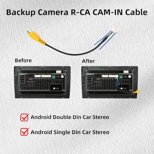 Epronic 10 Pin RCA Rear View Camera Adapter Wiring Harness for Android Car Radio Stereo Backup Camera Video Input Cable - Image 4