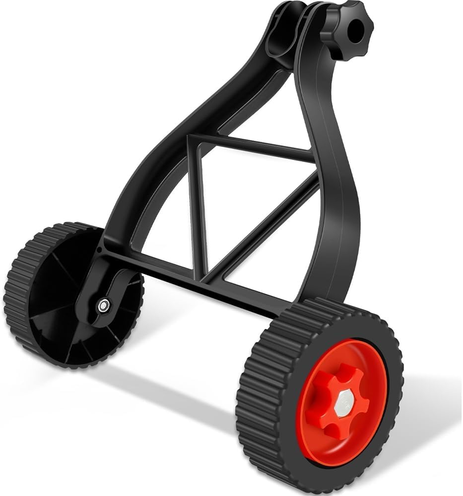 Accesorio de Rueda para Desbrozadora de Hilo, Rueda Auxiliar de Cortacésped, Ruedas de Soporte Ajustables de Desbrozadora Comedora de Hierba para Jardinería
