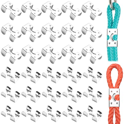 Fixation de corde pour voile d'ombrage et terrasse lot de 30 colliers de serrage en acier