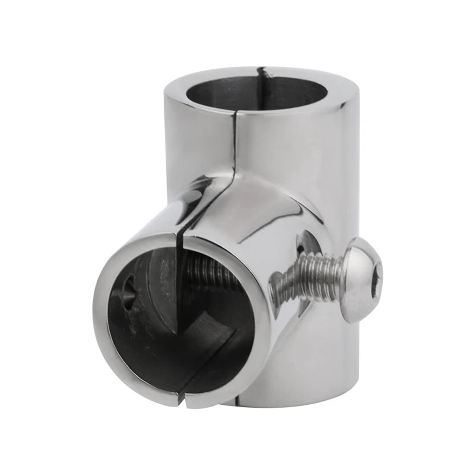 2 PCS in Acciaio Inox 316 Marine Corrimano for Barche 90 Gradi Tee Raccordo 7/8 "1" Yacht Dock Tenda Esterna Tubo di Fissaggio per Imbarcazioni