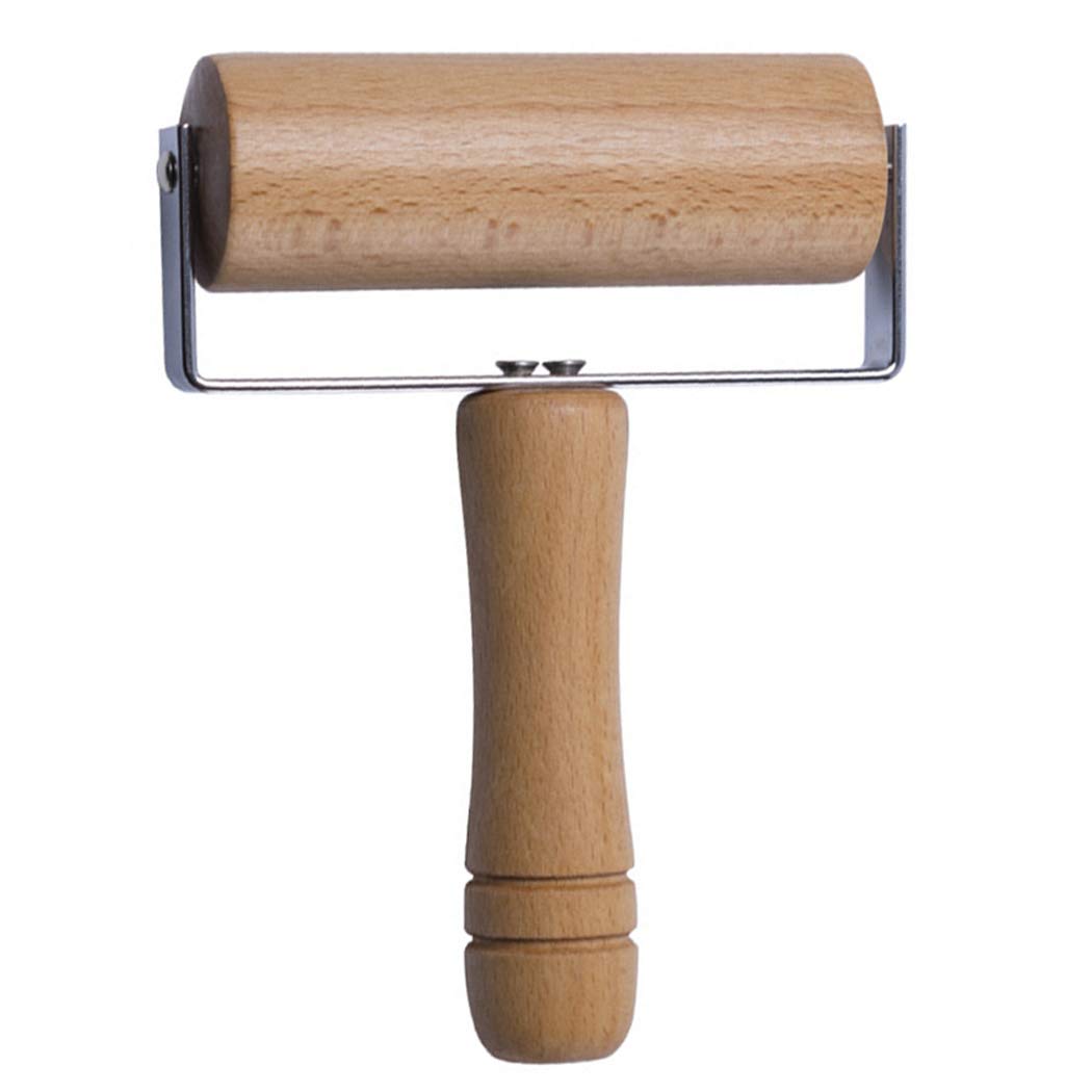 ECVV Showay Rolling Pin Ergonomic Handle Wooden Dough Roller Pastry Baking