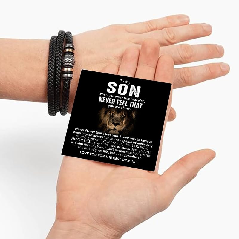 Pulsera para Hombre en Acero Inoxidable con Mensaje Inspirador miniatura 3