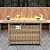 Nuu Garden 43” Propane Fire Pit, CSA-Listed Rattan Outdoor Fire Pit Table, 50,000 BTU Smokeless Gas Fire Table with Lid and Glass Beads, 2-in-1 Rectangular Fire Table for Outside Backyard Patio, Brown