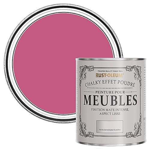 Rust-Oleum Peinture Rose pour Meubles Chalky, Mat Effet Poudré - Framboise 750ml