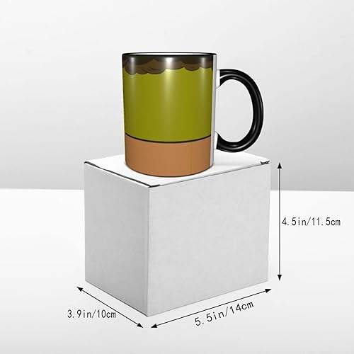Miniatura 5 de This is fine Mug, Funy Taza de café de viaje para hombres y mujeres, taza de té de cerámica de 11 onzas, regalos inspiradores divertidos, color negro