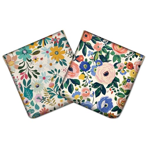 CREATCABIN 2 bolsa Organizadora con Cierre A Presión para Cosméticos para Mujer Portátil Sin Cremallera con Cierre Automático con Flores Minibolsas de Viaje para Almacenamiento Bolsa de Maquillaje Peq