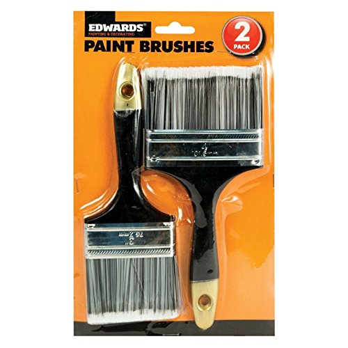 RAGE ACCESSORIES 2 Pack 3" 4" Paint Brush Set Painting Home Decorating Gloss Emulsion Undercoat