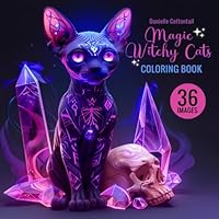 Magic Witchy Cats Coloring Book: 36 Unique coloring pages with Adorable Mystical Cats for Teens and Adults B0CX1RG7T5 Book Cover