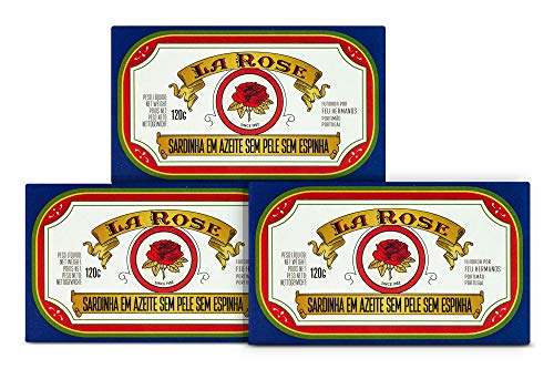 Sardinen ohne Haut und Gräten in Olivenöl | 3 x 120 g | La Rosa | Ramirez | Portugal
