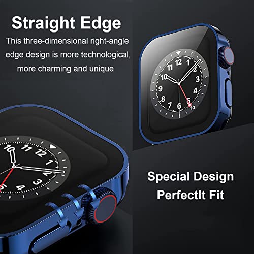 Miimall Waterproof Tempered Glass Case Compatible with Apple Watch Series 8/Series 7 41mm - Image 4