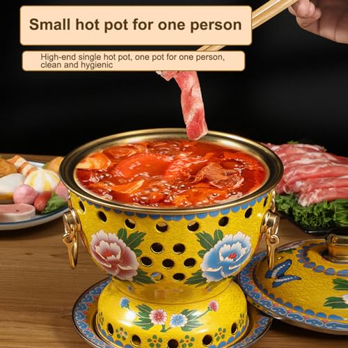 Olla china pequeña clásica de cobre para 1 persona miniatura 2